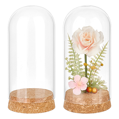 Стеклянные колпаки-купола, крышки колокольчика cloche, с пробковыми пробками для бутылок, арка