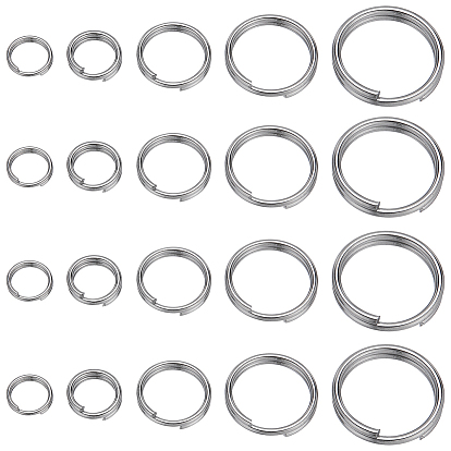 400шт 5 стили 304 разрезные кольца из нержавеющей стали, кольца с двойной петлей