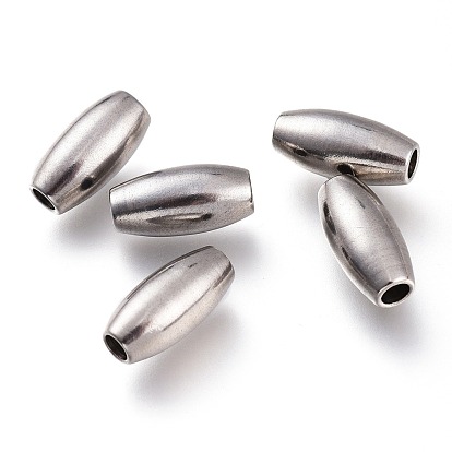 202 Stainless Steel Beads, Oval