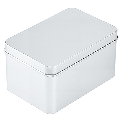 Жестяные ящики для хранения с крышками, металлические подарочные упаковочные футляры, прямоугольные