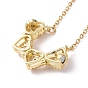 2 in 1 collier pendentif trèfle à quatre zircons cubiques transparents, collier coeur magnétique en laiton pour femme