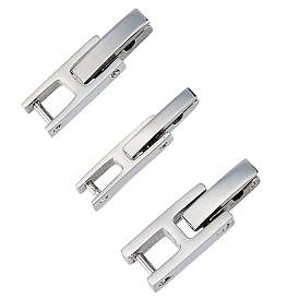 3pcs 3 styles 304 fermoirs de bracelet de montre en acier inoxydable