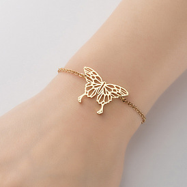 Hollow Paper Butterfly Pendant Bracelet - Cute Insect Jewelry for Girls.