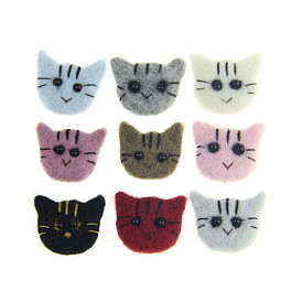 Handwork Felt Needle Felting Cat Ornaments, for Home Decoration Display