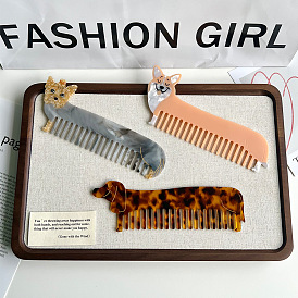 Гребни для волос из ацетата целлюлозы, аксессуары для волос для женщин и девочек, собака