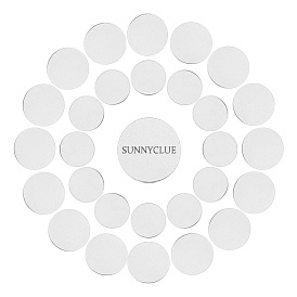 Sunnyclue 200pcs 2 style 316 cabochons en acier inoxydable chirurgical, plat rond
