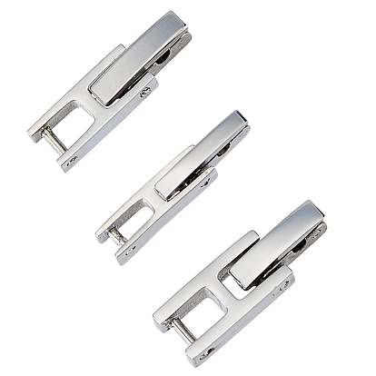3pcs 3 styles 304 fermoirs de bracelet de montre en acier inoxydable