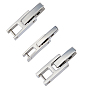 3pcs 3 styles 304 fermoirs de bracelet de montre en acier inoxydable