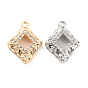 Латунные микро проложить кубического циркония подвески, без кадмия, без никеля и без свинца, ромб
