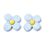 Opaque Resin Cabochons Accessories, Flower
