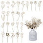 24 шт. 5 стили необработанных деревянных цветочных украшений своими руками для фестивального искусства
