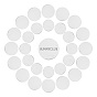 200Pcs 2 Style 316 Surgical Stainless Steel Cabochons, Flat Round