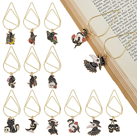 Железные скрепки в готическом стиле, с эмалью из сплава, разнообразные, золотые