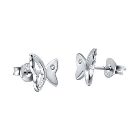 Simple and Elegant S925 Silver Butterfly Earrings - Delicate and Unique Ear Decor.