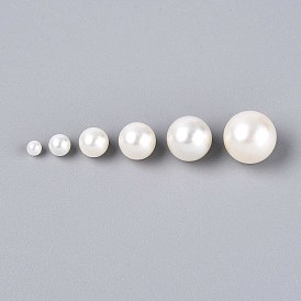 ABS имитация жемчужные бусины акриловые, без отверстия , круглые