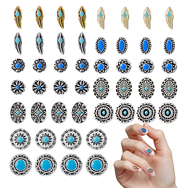 72шт 12 стили сплав эмаль кабошоны, для гвоздей и аксессуаров для украшения ногтей