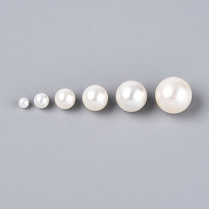 ABS имитация жемчужные бусины акриловые, без отверстия , круглые