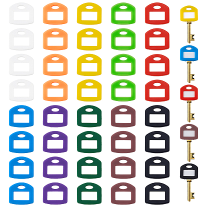 80sacs 10couleurs protège-clés en silicone, rectangle
