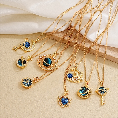 Стильные полые латунные и смоляные подвески на каждый день и для вечеринок, золотые