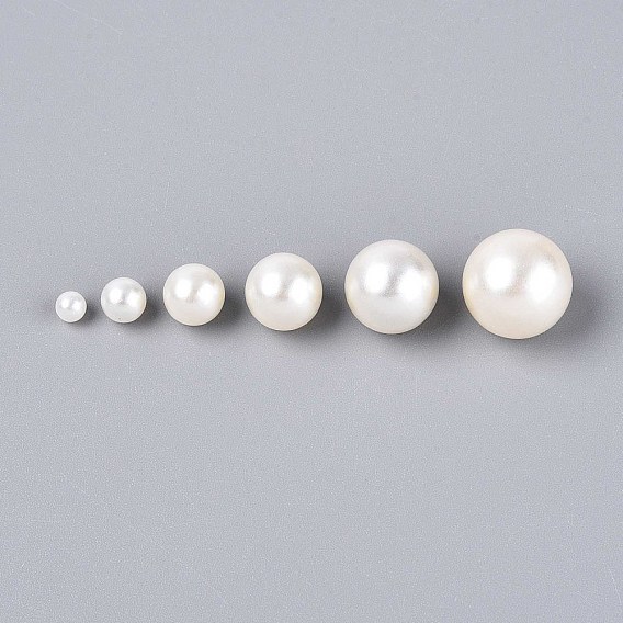 ABS имитация жемчужные бусины акриловые, без отверстия , круглые