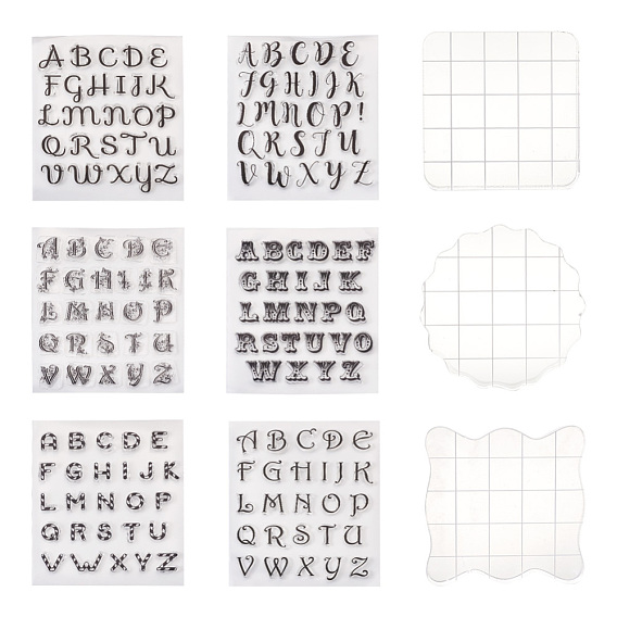 Silicone Stamps, for DIY Scrapbooking, Photo Album Decorative, Cards Making, with Acrylic Stamping Blocks Tools