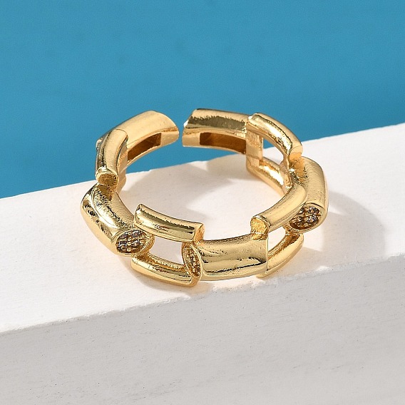 Кольца для женщин с микропаве из латуни и прозрачными кубическими цирконами, долговечный, без свинца и без кадмия