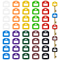 80Bags 10 Colors Silicone Key Covers, Rectangle