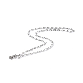 201 Stainless Steel Teardrop Link Chain Necklace for Men Women