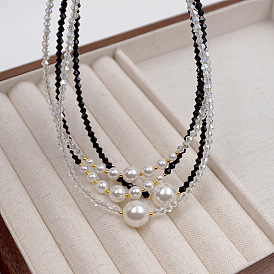 Imitation Pearl & Glass Beaded Necklaces for Women Summer Design