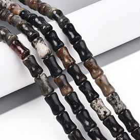 Natural Biotite Beads Strands, Bamboo Shape