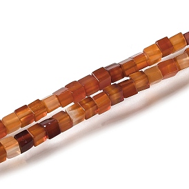 Synthetic Agate Beads Strands, Cube, Dyed & Heated