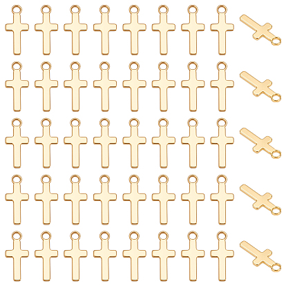 50 шт. Латунные подвески, крестик, долговечный, без никеля 