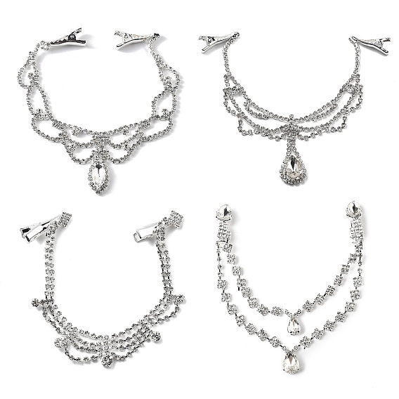 Цепочка для волос из сплава со стразами