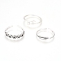 Adjustable Brass Stackable Finger Ring Sets, Cuff Rings, Open Rings