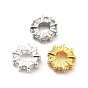 Латунные микропаве из прозрачного кубического циркония, долговечный, стойки покрытие, плоско-круглые