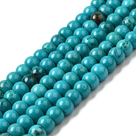 Natural Howlite Beads Strands, Dyed, Rondelle/Dics