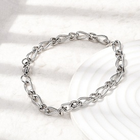 201 из нержавеющей стали Figaro цепи браслеты