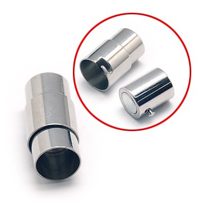 304 fermoirs magnétiques à tube de verrouillage en acier inoxydable, colonne, 21x10mm, Trou: 8mm
