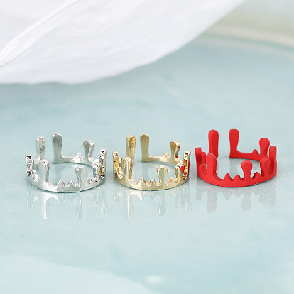 Irregular Crown Ring with Halloween Style for Women's Fashion Street Photography Trendy Look