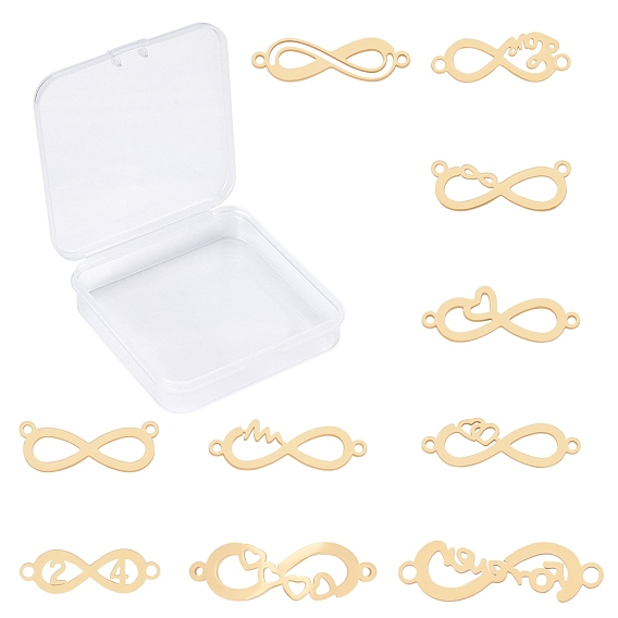 10шт 10 стиль 304 и 201 соединители из нержавеющей стали, бесконечность