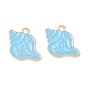 Alloy Enamel Pendants, Conch Shape Charms