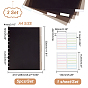 AHADEMAKER 3 Sets Plastic Index Tab Divider Sheets for Discbound Notebooks, Binder Accessories, Rectangle, with Blank Label Stickers