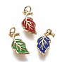 Messing Emaille Reize, Blatt, golden