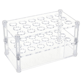 Акриловые многофункциональные колориметрические цилиндрические стеллажи для выставки товаров, 18-отверстие 10/15мл подставки для пробирок, лабораторные принадлежности, прямоугольные