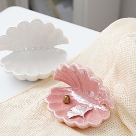 Shell Shape Ceramics Jewelry Plates, Jewelry Plate, Storage Tray for Rings, Necklaces, Earring