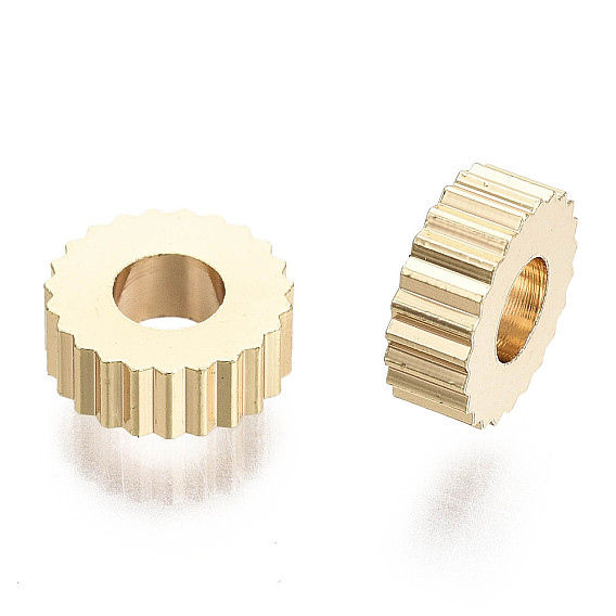 Латунные бусины, шина / плоский круглый, без никеля 