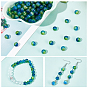 PandaHall Elite 400Pcs Baking Painted Glass Beads Strands, for Beading Jewelry Making, Imitation Opalite, Round