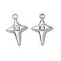 304 Stainless Steel Rhinestone Pendants, Star Charms