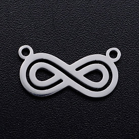 201 Stainless Steel Pendants, Double Infinity
