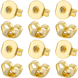 50шт латунные фрикционные ушные гайки, серьги для серьги-гвоздики